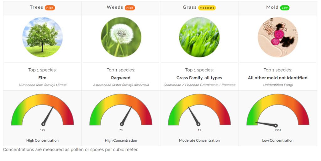 Pollen Count October 9, 2022 Family Allergy & Asthma Care
